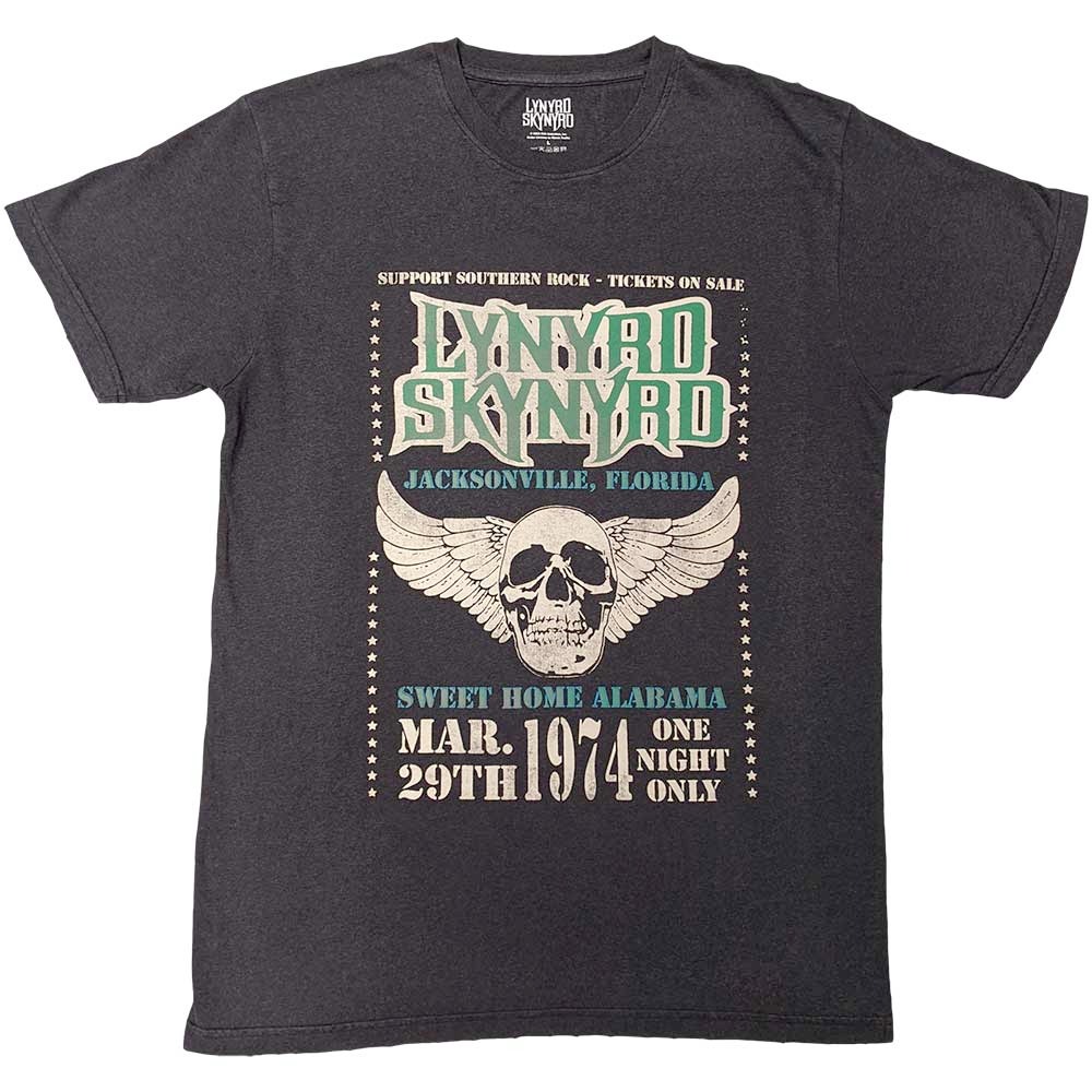 Lynyrd Skynyrd - Winged Skull Heren Tshirt - Zwart